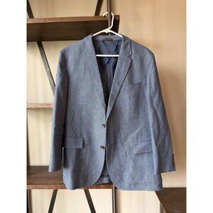 Boss Hugo Boss Slim-Fit Blazer in a Houndstooth Light Blue Mens Size 42S